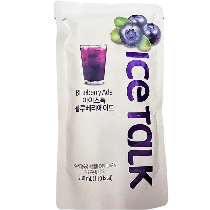 韩国 即饮冰茶 袋装 蓝莓味 230毫升 /Koreanische Eistee Blaubeeregeschmack 230ml ICETALK