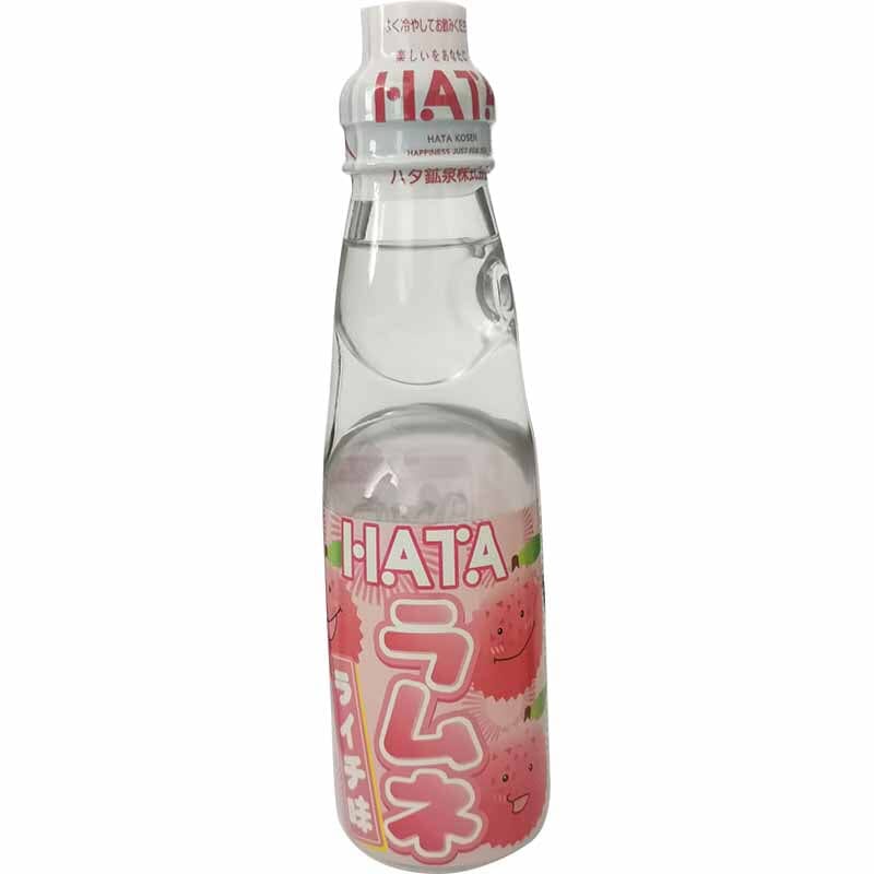 日本波子弹珠汽水 荔枝味200毫升 /Ramune Litschi Geschmack Hatakosen 200ml