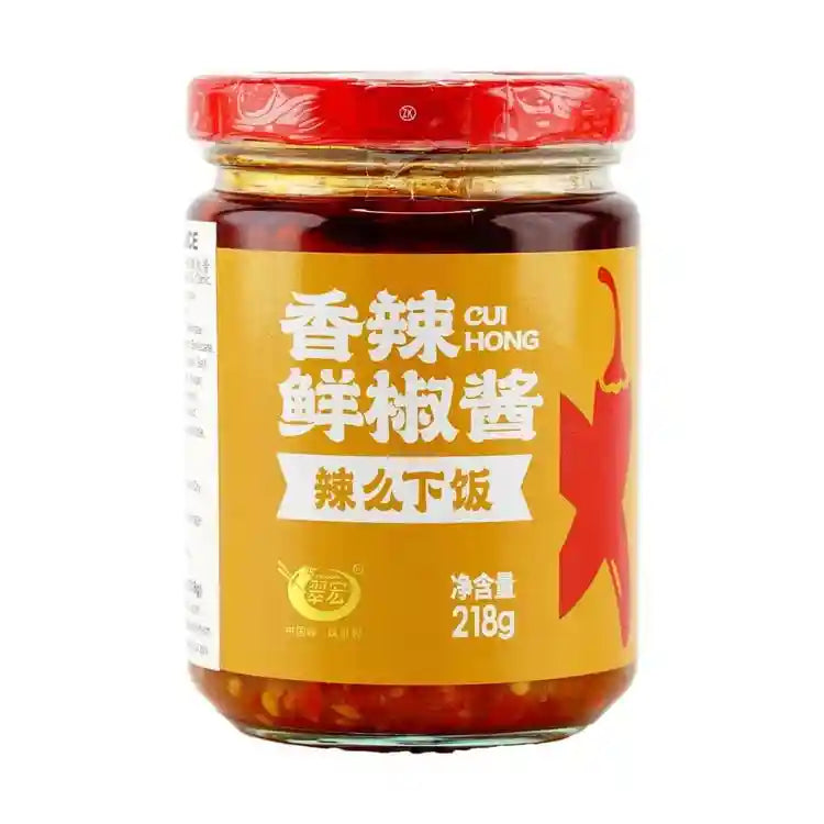 翠宏 香辣鲜椒酱 218克 /Scharfe frische Pfeffersauce 218g CUIHONG