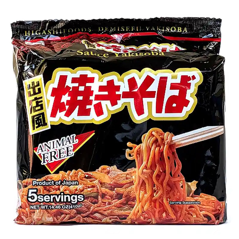 东丸 素食炒面 5人份 /Instant tierfreie Yakisoba Nudeln 5 Portionen 410g HIGASHIMARU