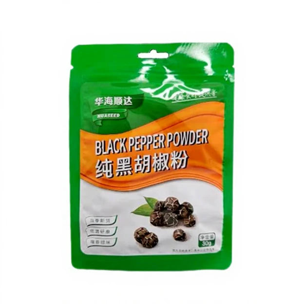 华海顺达 纯黑胡椒粉 30克 /Reines schwarzes Pfefferpulver 30g HUASEED