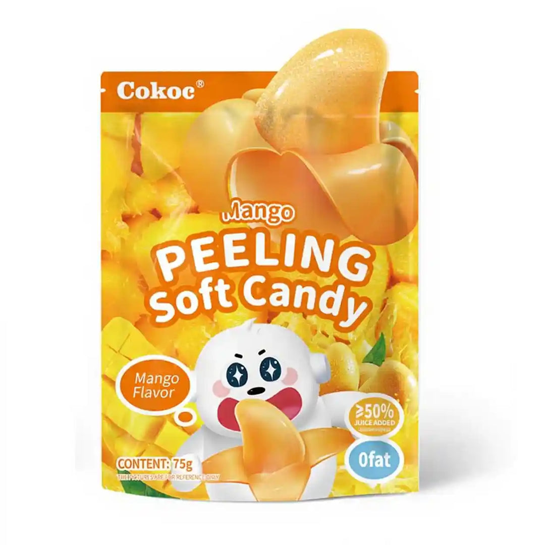 Cokoc 芒果味剥皮软糖 75克 /Schälbare Weiche Bonbons Mangogeschmack 75g Cokoc