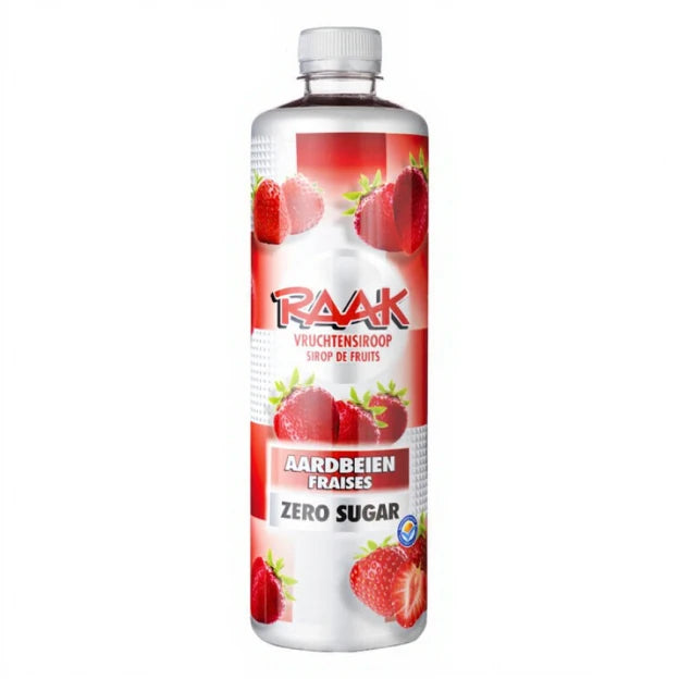 0糖 草莓风味浓缩浆 750毫升 /Fruchtsirup mit Erdbeeren Geschmack 750ml RAAK