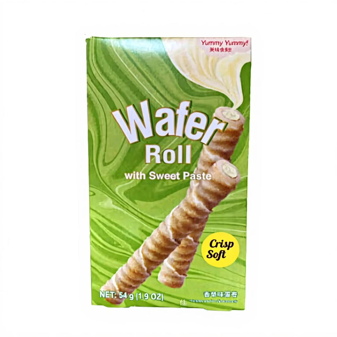 甜馅威化卷 54克 /Waffelrolle mit süßer Paste 54g Yummy Yummy