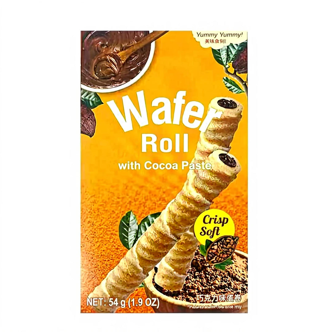 威化卷配可可酱 54克 /Waffelrolle mit Kakaopaste 54g Yummy Yummy