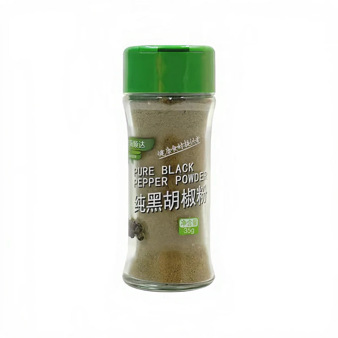 华海顺达 纯黑胡椒粉 瓶装 35克 /Reines Schwarzer Pfeffer Pulver in Flaschen 35g HUASEED