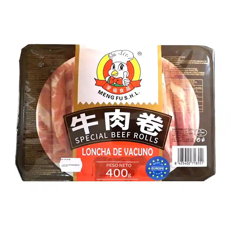 冰冻-Tiefgefroren! 蒙福 牛肉卷 400克 /Rindfleischscheiben Roh 400g MENGFU
