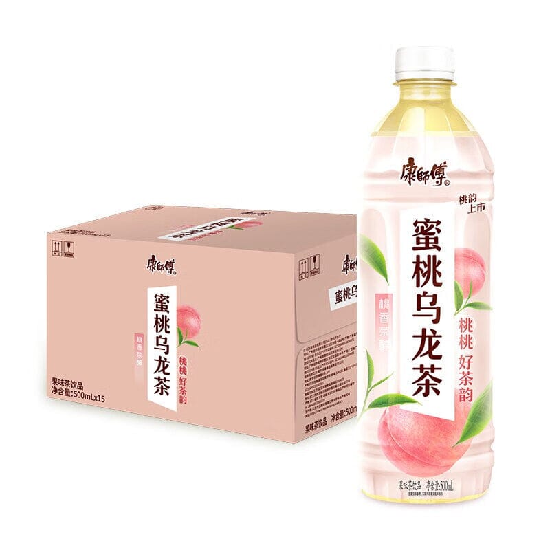 康师傅 蜜桃乌龙茶 500毫升 /Getränke mit Woolongtee u. Pfirsch 500ml MASTER KUNG