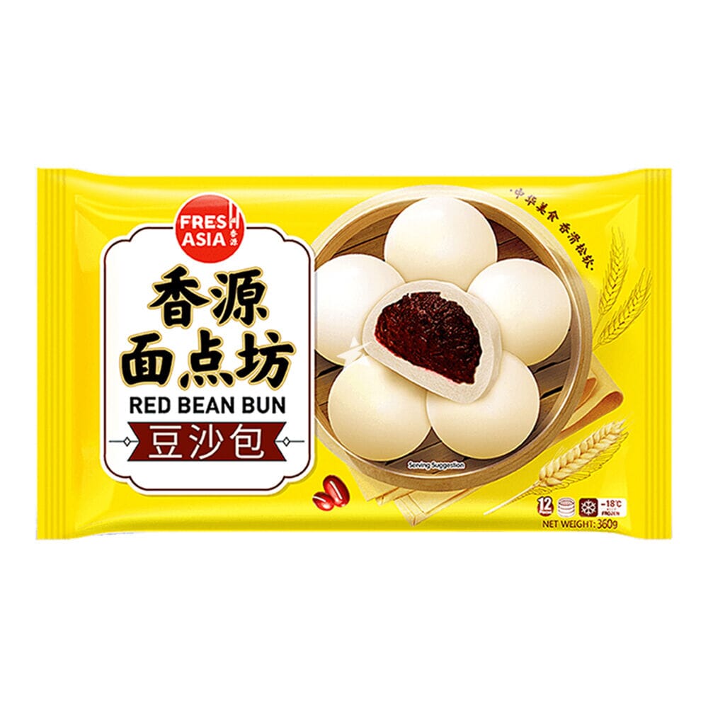 冰冻-Tiefgefroren! 香源 面点坊 豆沙包 12个/ Dampfbrötchen mit Rotbohnen 360g