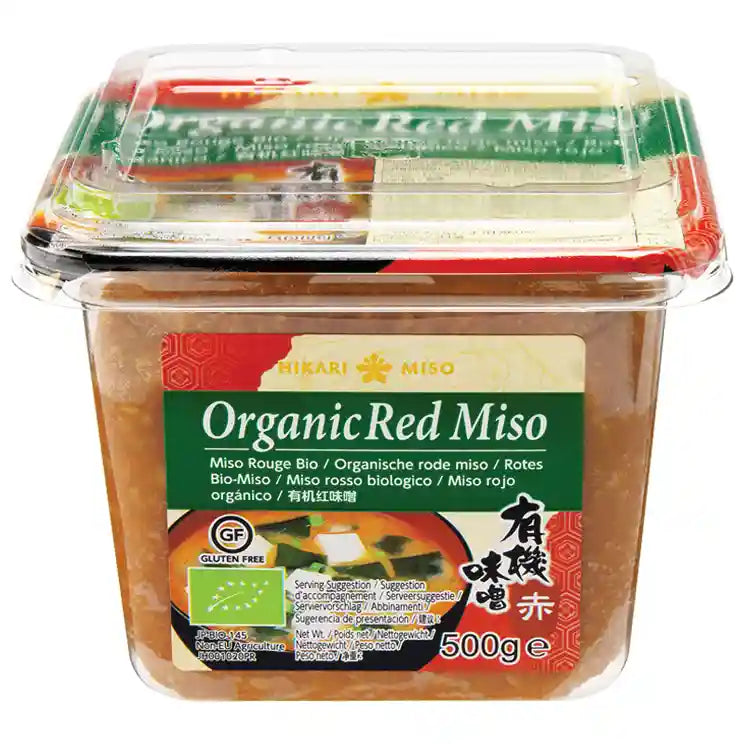 日本料理酱 有机红味噌酱 500克 盒装 /Bio Miso Paste Rot 500g HIKARI