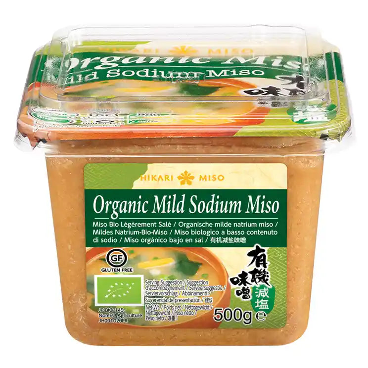 日本料理酱 有机红味噌酱 减盐 500克 盒装 /Bio Miso Paste Rot Mildes Natrium 500g HIKARI