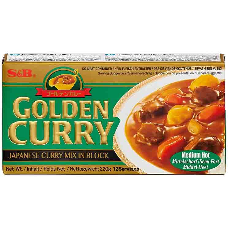 S&amp;B 日式咖喱块 中辣 12份 / Mittelscharfe Currysoße Würfel 220g