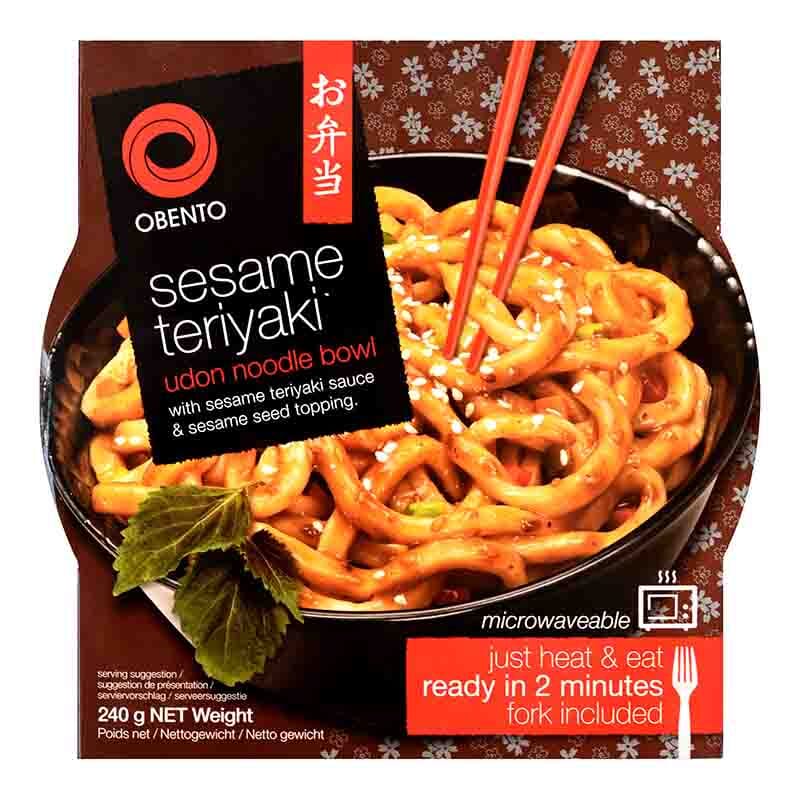 芝麻照烧 乌冬面 碗装 240克 /Instant Udon Nudeln mit Sesam Teriyaki Soße BOWL 240g OBENTO