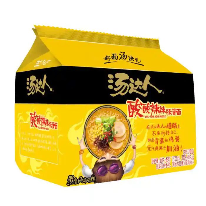 统一汤达人 酸酸辣辣豚骨面 五包装 / Instant Nudeln Knochenbrühe scharf-sauer 125g*5 TANGDAREN