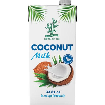 竹树牌 越南 椰奶 17-19% 脂肪含量 1升 /Kokosmilch 17-19% Fett UHT 1 Litel BAMBOO TREE