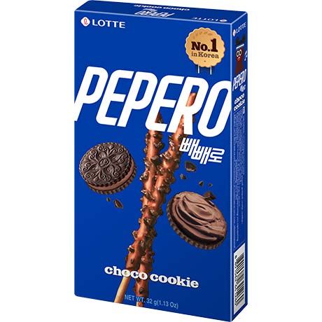 乐天 派派乐 曲奇巧克力饼干棒 32克 /Pepero Keksstangen Choco Cookie 32g LOTTE