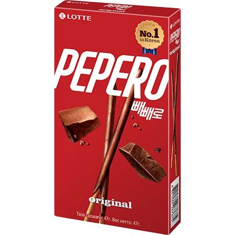 乐天 派派乐 原味巧克力饼干棒 32克 /Pepero Keksstangen Chocolate Original 32g LOTTE