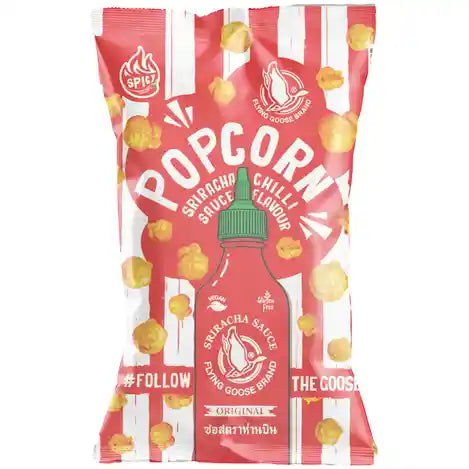是拉差 辣椒 爆米花 80克 /Sriracha Chili Popcorn 80g Flying Goose