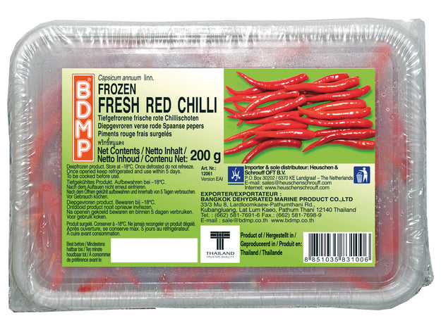 冰冻-Tiefgefroren! 冻小米辣 200克/  Roter Chili 200g BDMP