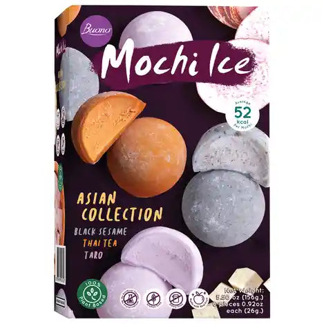 冰冻-Tiefgefroren! 麻薯冰激凌 混合亚洲口味 156克 /Mochi Eis Asiatischen Aromen 156g BUONO