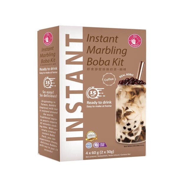 波霸奶茶 即食挂壁珍珠奶茶 咖啡 4份装/Instant Boba Kaffee 4*60g O&