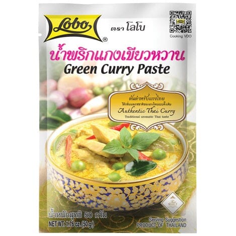 泰国 清真 绿咖喱酱 50克 /HALAL Würzpaste Grün Curry Btl 50g LOBO