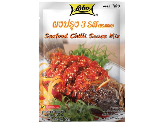 泰国 清真 海鲜混合调味辣酱 750克 /HALAL Würzpaste Meeresfrücht Chili Btl 75g LOBO