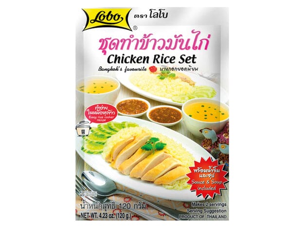 泰国 清真 鸡肉饭调味套装 120克 /HALAL Hühnchen-Reis Mahlzeitpackung Btl 120g LOBO