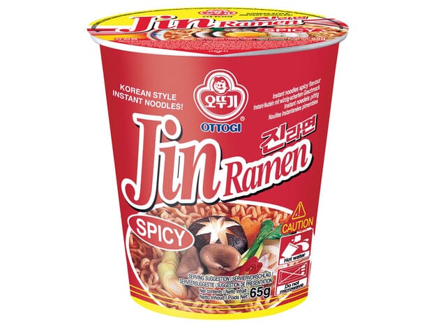 韩国 桶装金拉面 辣 65克 / Ramen Jin scharf 65g OTTOGI