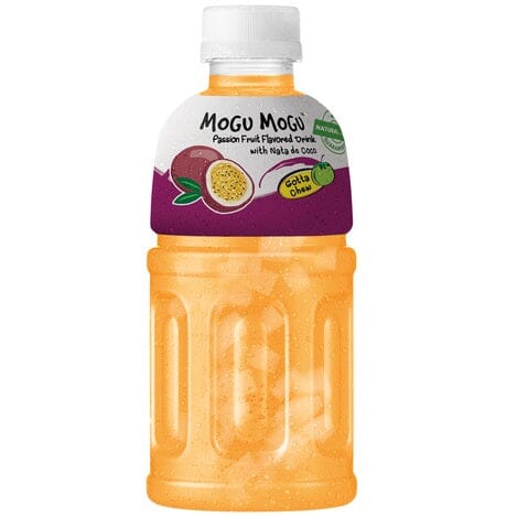 椰果饮料 百香果味 320毫升 /Passionsfruchtgetränk mit Nata de Coco 320ml MOGU MOGU