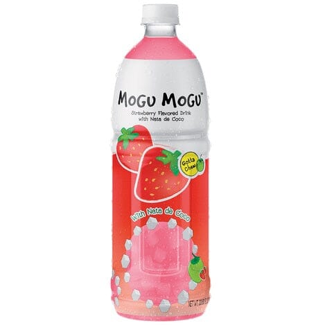 椰果饮料 草莓味 1升 /Erdbeergetränk mit Nata de Coco 1L MOGU MOGU