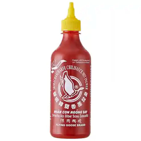 飞鹅 是拉差辣椒酱 生姜 455毫升 /Sriracha Chilisauce mit Ingwer 455ml FLYING GOOSE