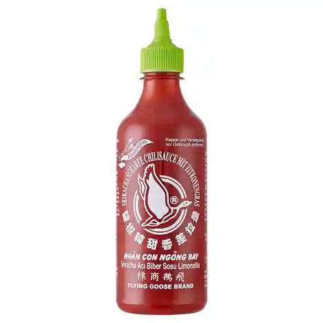 飞鹅 是拉差辣椒酱 柠檬草 455毫升 /Sriracha Chilisauce mit Zitronengras 455ml FLYING GOOSE