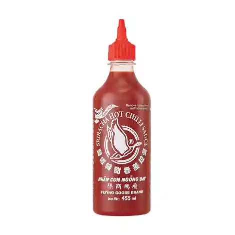 飞鹅 是拉差辣椒酱 特辣 455毫升 /Sriracha Chilisauce sehr scharf 455ml FLYING GOOSE