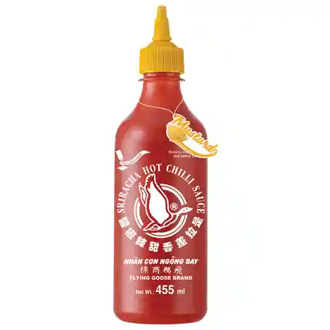 飞鹅 是拉差辣椒酱 芥末 455毫升 /Sriracha Chilisauce mit Senf 455ml FLYING GOOSE