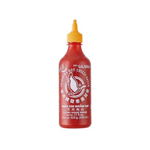 飞鹅 是拉差辣椒酱 高良姜 455毫升 /Sriracha Chilisauce mit Galanga 455ml FLYING GOOSE