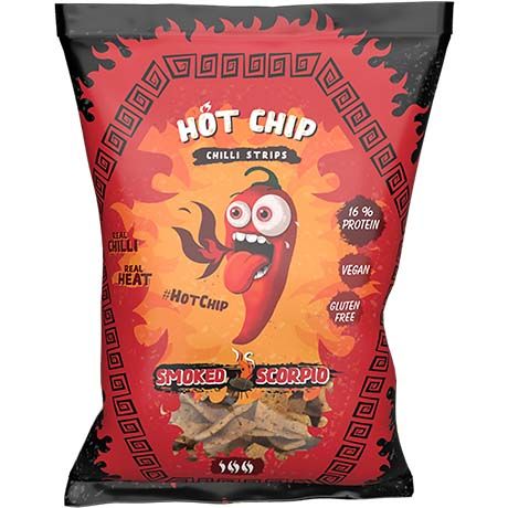 爆辣薯片 烟熏天蝎辣椒脆条 80克 /Chili Strips Smoked Scorpio Scharf 80g HOT CHIP