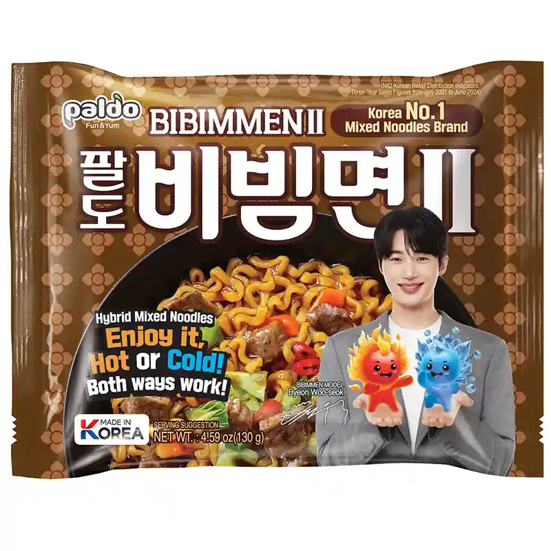 韩国八道 拌面 黑胡椒风味 可凉可热两吃 100克 /Instant Nudeln Gemischte Nudeln mit schwarzem Pfeffergeschmack 130g PALDO