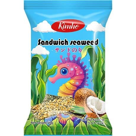 金禾 海藻三明治 配椰子片 20克 /Seetang Sandwich mit Kokos-Chips 20g KIMHO
