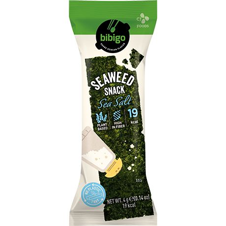 必品阁 韩国休闲烤海苔 海盐味 4克 /Seealgen Snack gewürzt Meersalz 4g BIBIGO