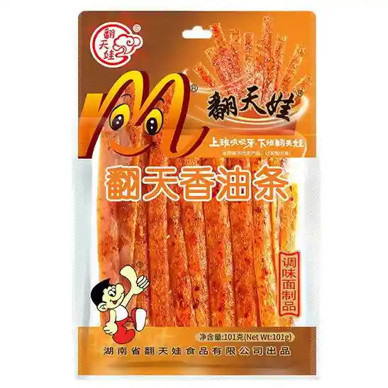 翻天娃 翻天香油条 101克 /Gluten Streifen scharf breit 101g