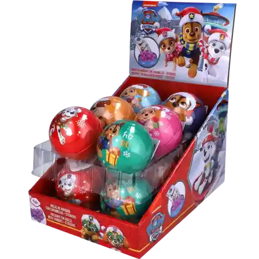 汪汪队 带糖果的金属圣诞球 一个 /Paw Patrol Metall-Christbaumkugel mit Bonbons 1 Stück DOLCI