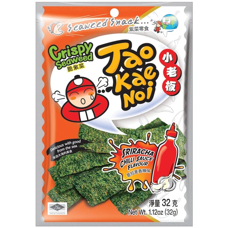 泰国 小老板脆紫菜 是拉差辣椒味 32克 /Knusprig Seetang Sriracha Sauce Geschmack 32g TaoKaeNoi