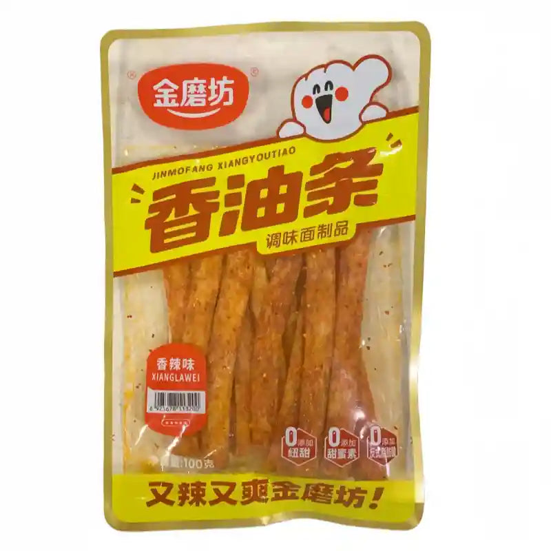 金磨坊 香油条香辣味 100克 /LA TIAO Weizengluten Snack scharf 100g JMF