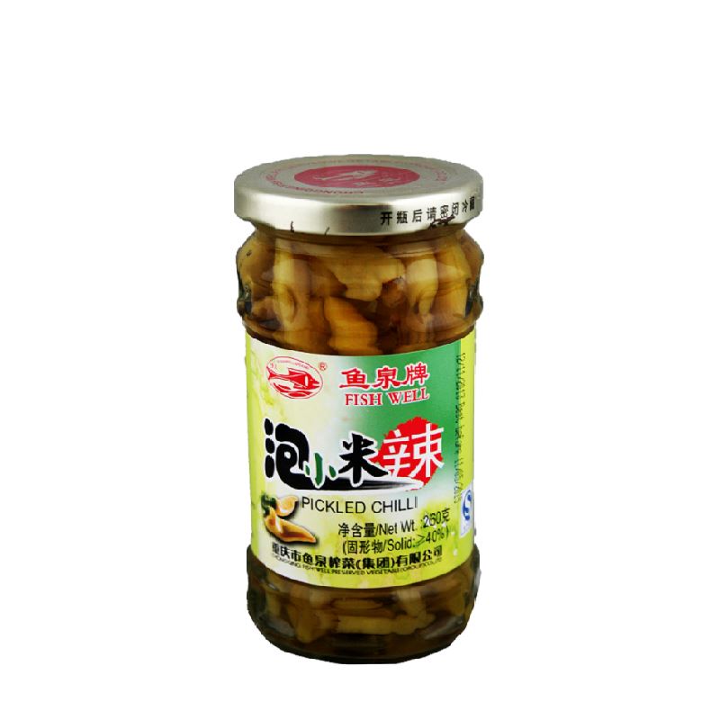 鱼泉牌 泡小米辣 260克 /Saures Chili grüne 260g FISHWELL