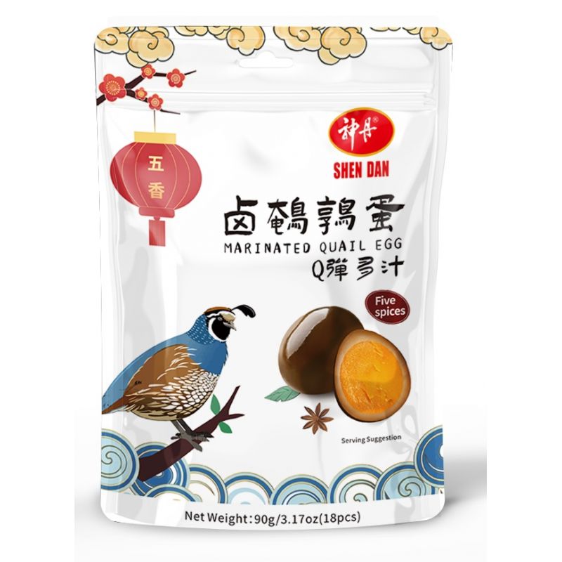 神丹 卤鹌鹑蛋 五香 18个 /Verzehrfertige mariniertes Wachtelei 5-Gewürze 18 Stück SHENDAN