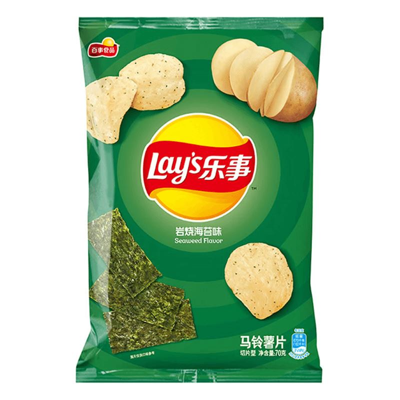 乐事薯片 岩烧海苔味 70克 /Kartoffelchip Seegrasgeschmack 70g Lays