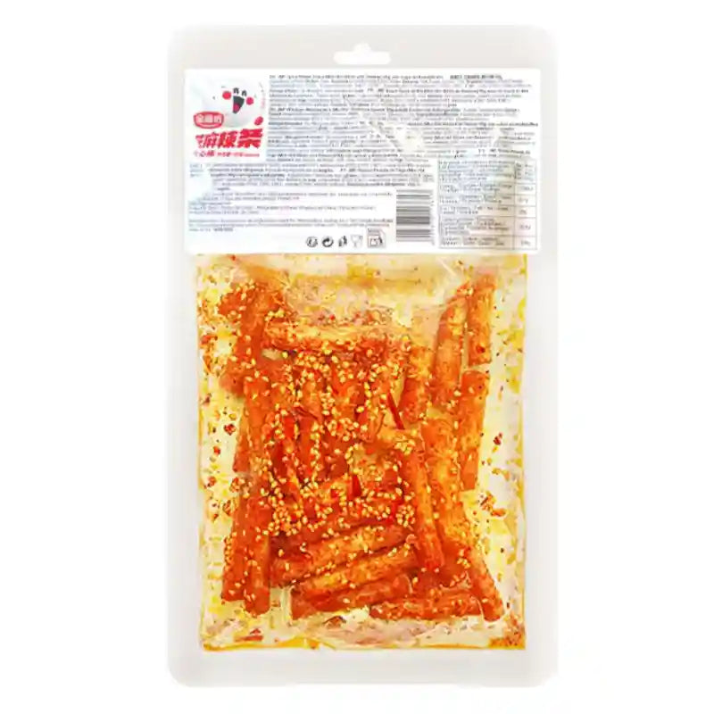 金磨坊 芝麻辣条 真心棒 90克 /Gluten Streifen mit Sesam scharf 90g JMF