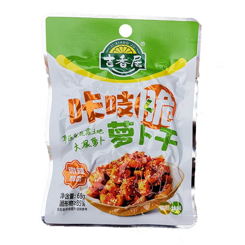吉香居 咔吱脆 微辣醇香萝卜干 68克 /Eingelegte Rübe wenig scharf 68g JIXIANGJU