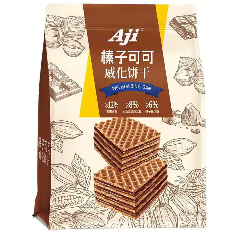 Aji 榛子可可 威化饼干 238克 /Waffelgebäck mit Haselnuss und Kakao 238g AJI